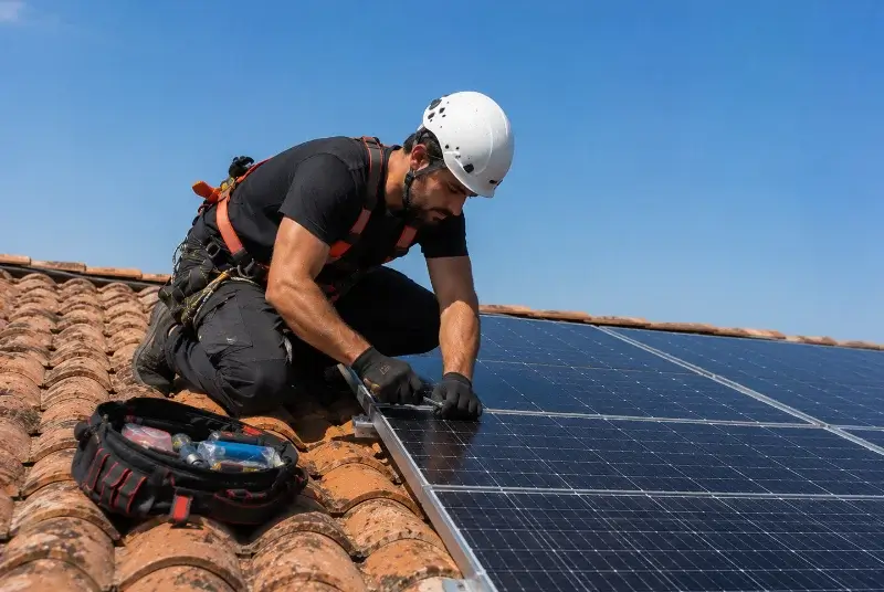 Maintenance et monitoring de panneaux solaires à Barjac